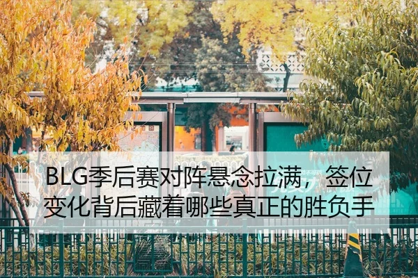 BLG季后赛对阵悬念拉满，签位变化背后藏着哪些真正的胜负手